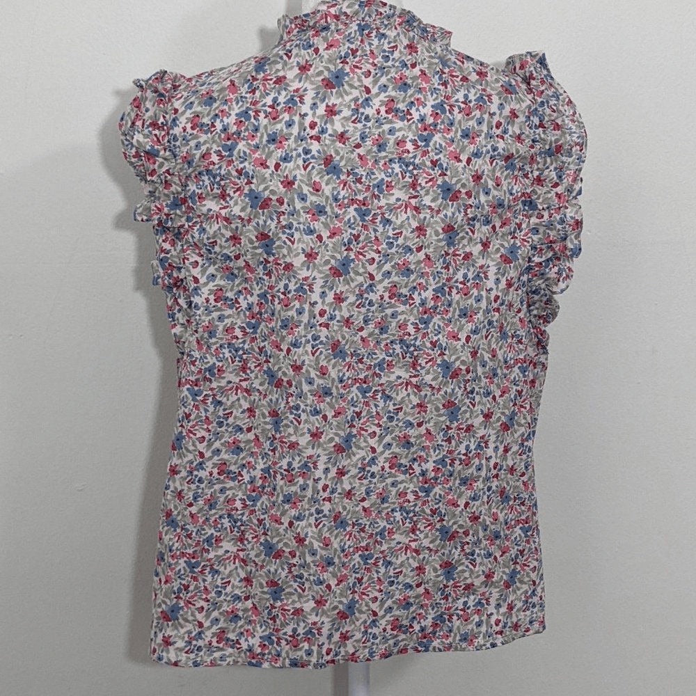 BB Dakota Floral Blouse Size Medium NWT Coquette Cotton Floral Peasant Top
