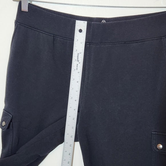 T by Talbots Black Knit Cargo Pants Size Medium