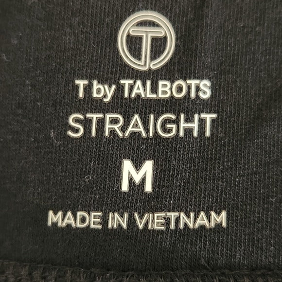 T by Talbots Black Knit Cargo Pants Size Medium