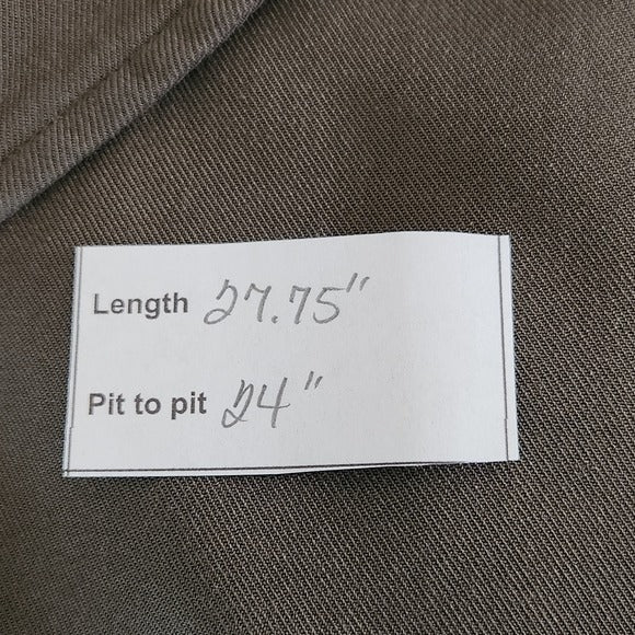 Fever Olive Green Sleeveless Button-Up Tunic Size XXL Green Button-Up Blouse