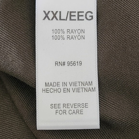 Fever Olive Green Sleeveless Button-Up Tunic Size XXL Green Button-Up Blouse