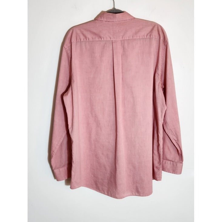 Croft and Barrow Pink/Nantucket Red Button Down Shirt Size 18 34/35