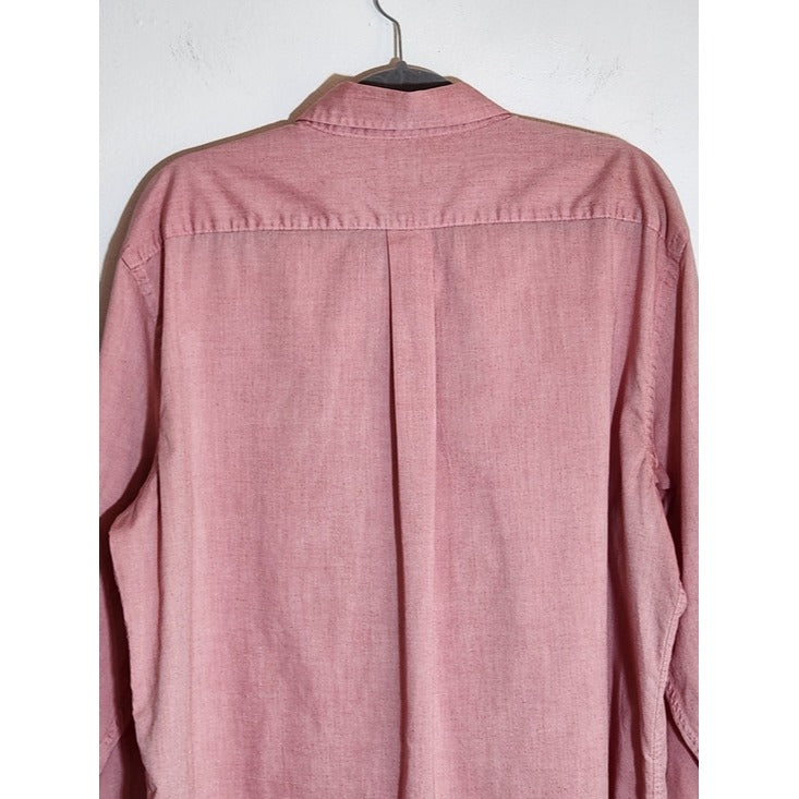 Croft and Barrow Pink/Nantucket Red Button Down Shirt Size 18 34/35