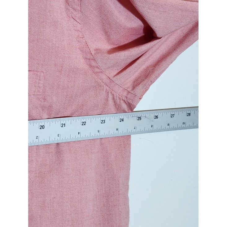 Croft and Barrow Pink/Nantucket Red Button Down Shirt Size 18 34/35