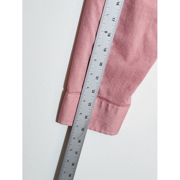 Croft and Barrow Pink/Nantucket Red Button Down Shirt Size 18 34/35