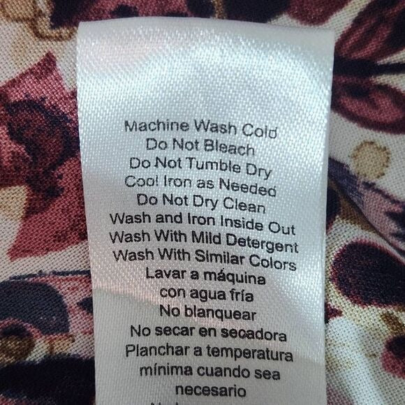 Venus Pink Floral Print Blouse Size 2X Plus Size Floral Blouse