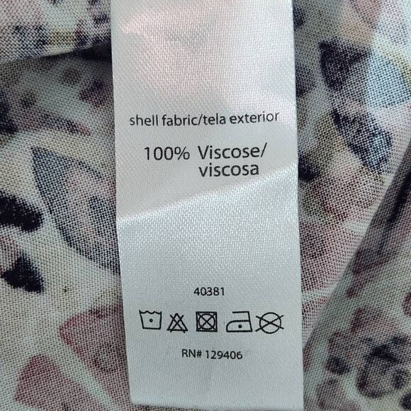 Venus Pink Floral Print Blouse Size 2X Plus Size Floral Blouse