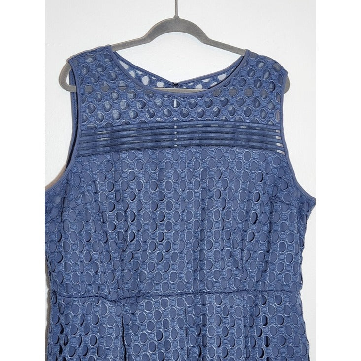 Lane Bryant Blue Sleeveless Fit and Flare Dress Size 24 Wedding Guest Dress