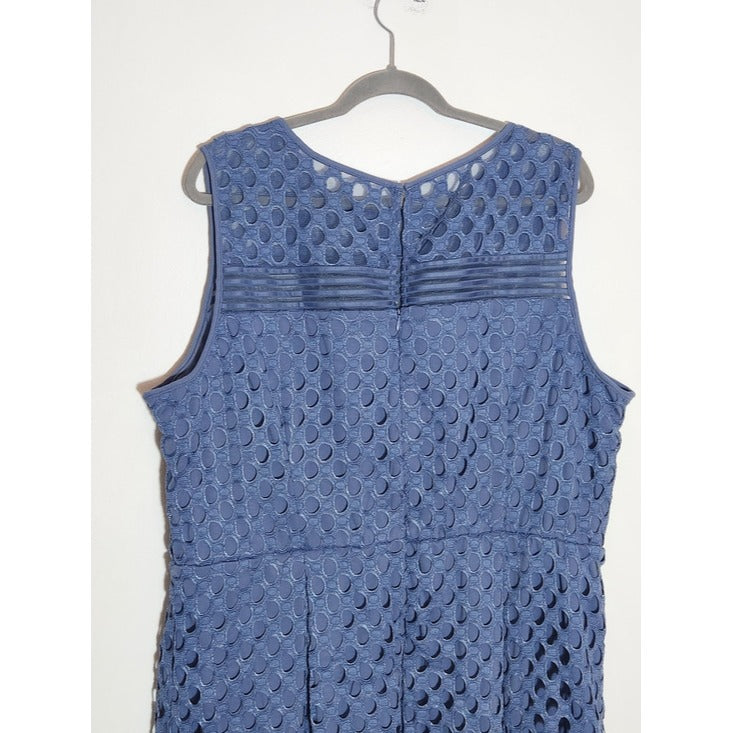 Lane Bryant Blue Sleeveless Fit and Flare Dress Size 24 Wedding Guest Dress