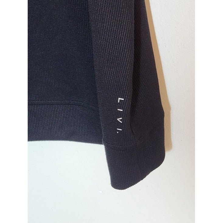 LIVI by Lane Bryant Black Ribbed Knit Activewear Top Size 22/24
