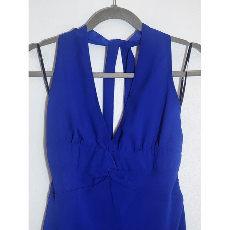 Lulus Royal Blue Halter Tie-Back Mini Cocktail Dress Size Medium NWT