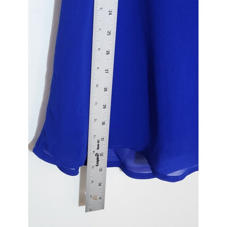 Lulus Royal Blue Halter Tie-Back Mini Cocktail Dress Size Medium NWT