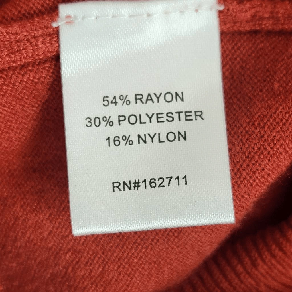 Love Ellie Orange Sweater with Criss Cross Back Size XS Rust Orange Fall Sweater