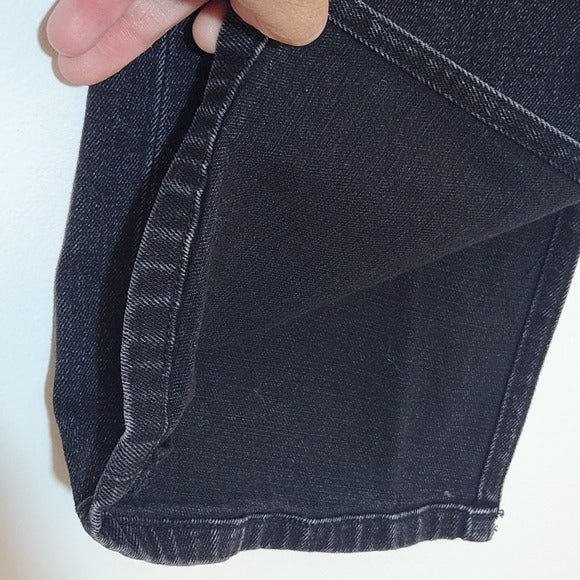 Abercrombie & Fitch Black Skinny High-Rise Jeans with Ankle Slits Size 6 Short