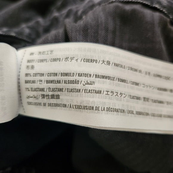 Abercrombie & Fitch Black Skinny High-Rise Jeans with Ankle Slits Size 6 Short