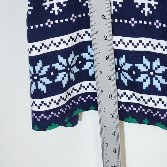 Kim Rogers Blue and Green Winter Print Perfectly Soft Tee Size 2X NWOT