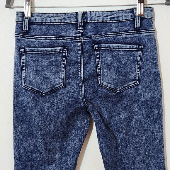 Denim Co. Acid Wash Skinny Ankle Jeans Size 6