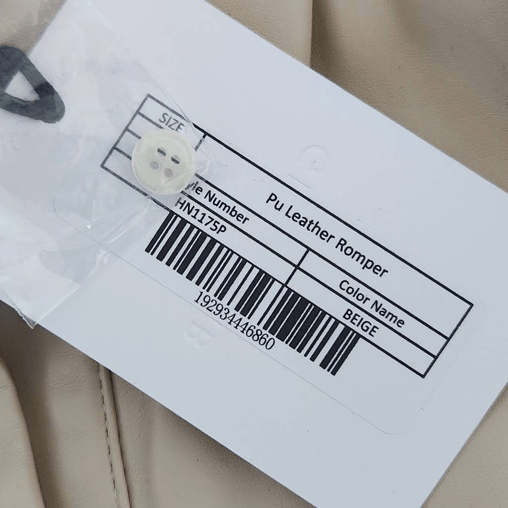 Grey Lab Cream Leather Romper NWT Size Small Cream Faux Leather Short Romper