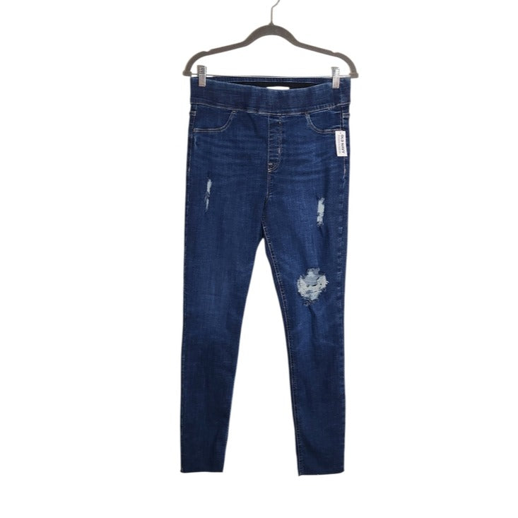 Old Navy Dark Wash Rockstar Jegging High Rise Skinny Jeans Size 10 Tall NWT