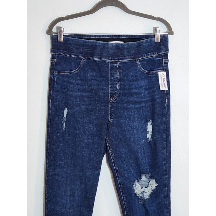 Old Navy Dark Wash Rockstar Jegging High Rise Skinny Jeans Size 10 Tall NWT