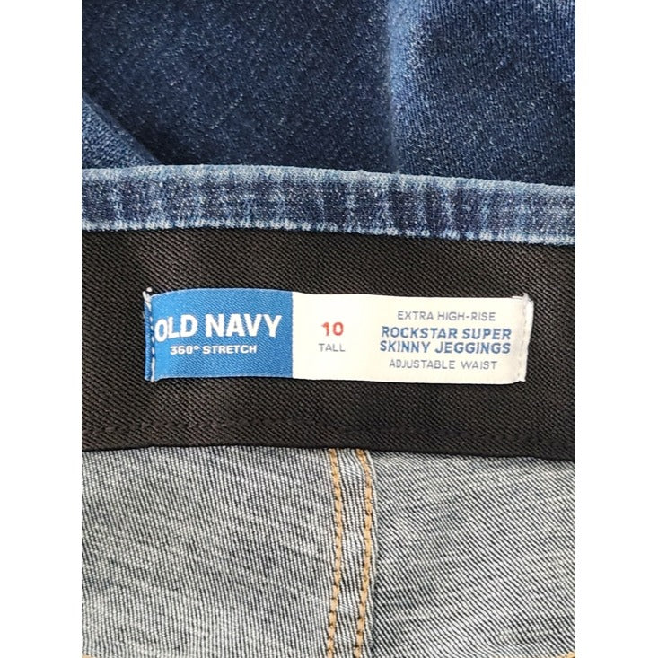 Old Navy Dark Wash Rockstar Jegging High Rise Skinny Jeans Size 10 Tall NWT