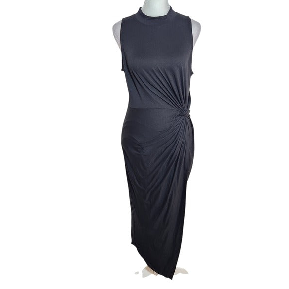Nine Britton Black Sleeveless Asymmetrical Knit Dress Size Small NWOT