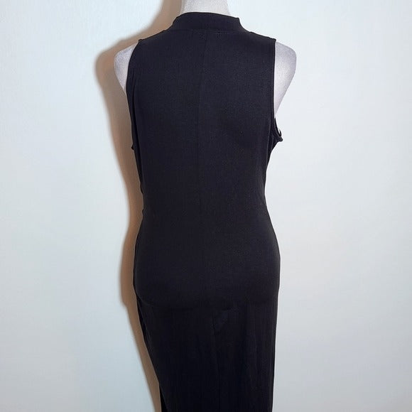 Nine Britton Black Sleeveless Asymmetrical Knit Dress Size Small NWOT