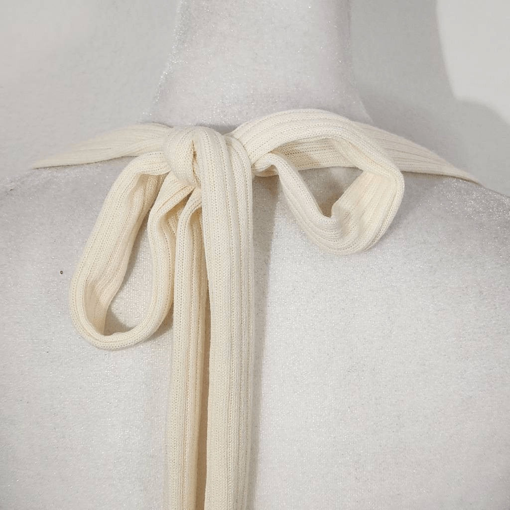 WeWoreWhat Cream Halter Crop Top Size Medium NWT Tie Neck Halter Top