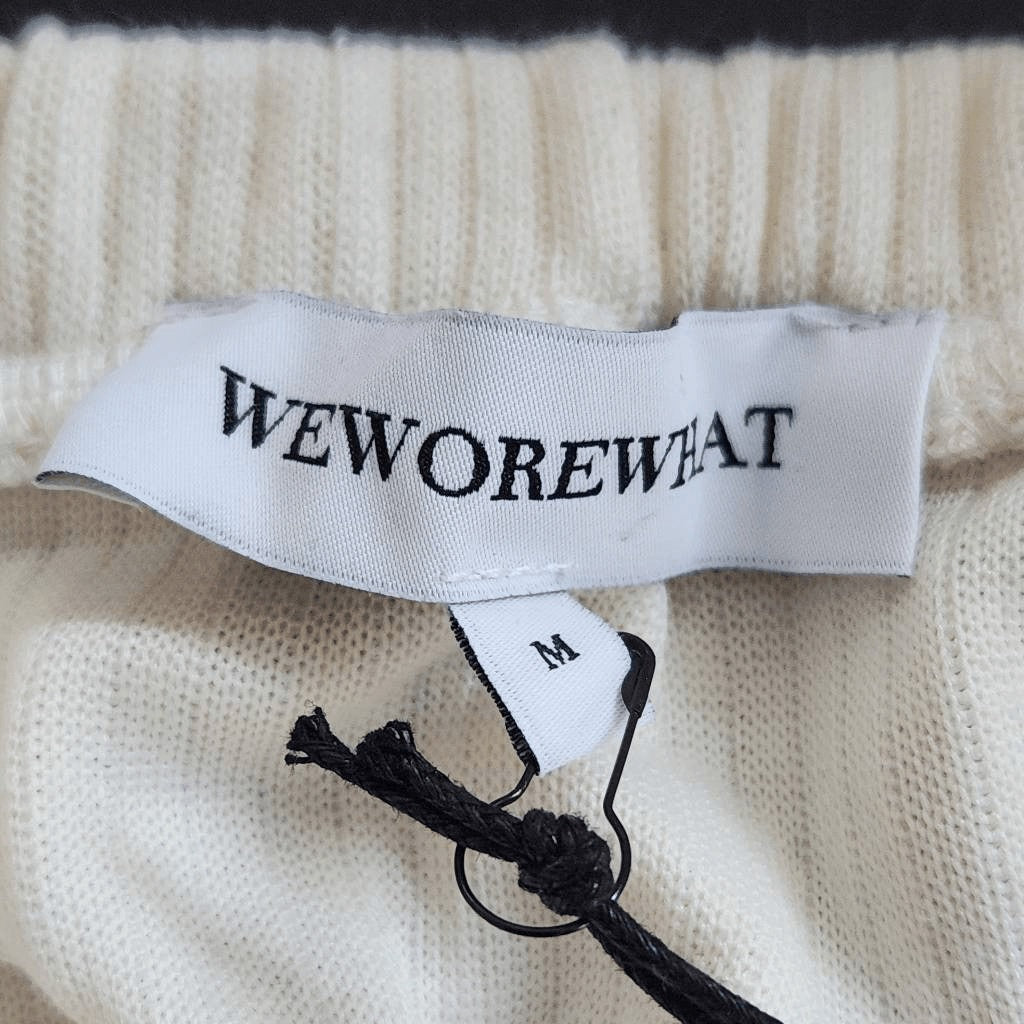 WeWoreWhat Cream Halter Crop Top Size Medium NWT Tie Neck Halter Top