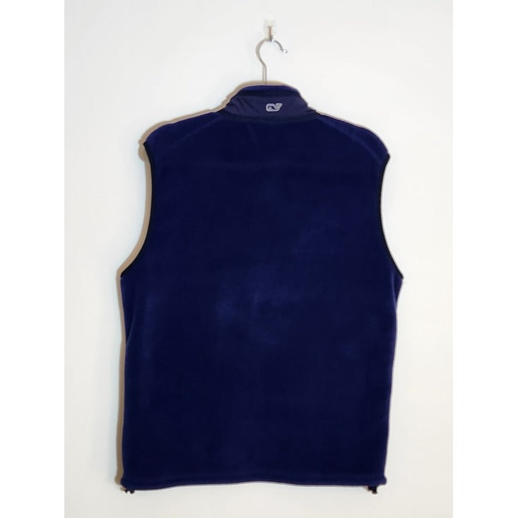 Vineyard Vines Navy Fleece Zip-Up Vest Size Small