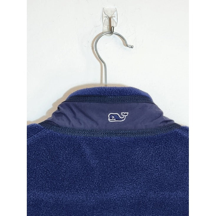 Vineyard Vines Navy Fleece Zip-Up Vest Size Small