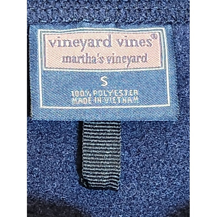 Vineyard Vines Navy Fleece Zip-Up Vest Size Small