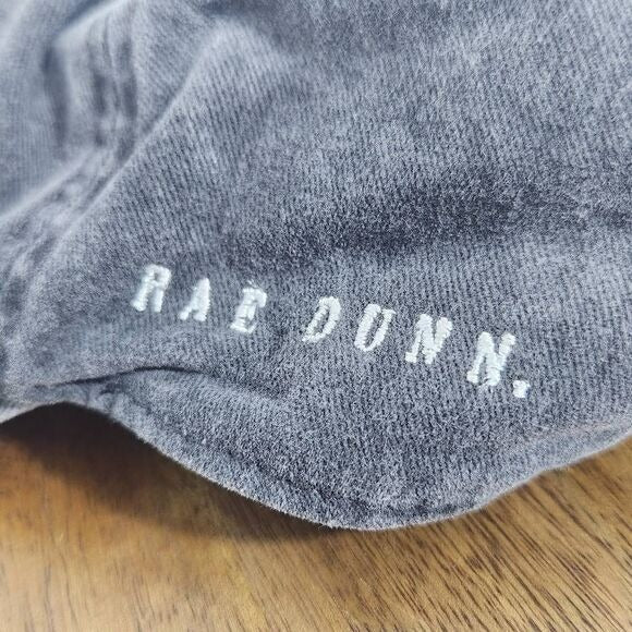 Rae Dunn USA Gray Distressed Baseball Cap One Size Black USA Embroidered Hat
