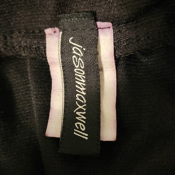 Jason Maxwell Black and Silver Animal Print Pencil Skirt Size XL