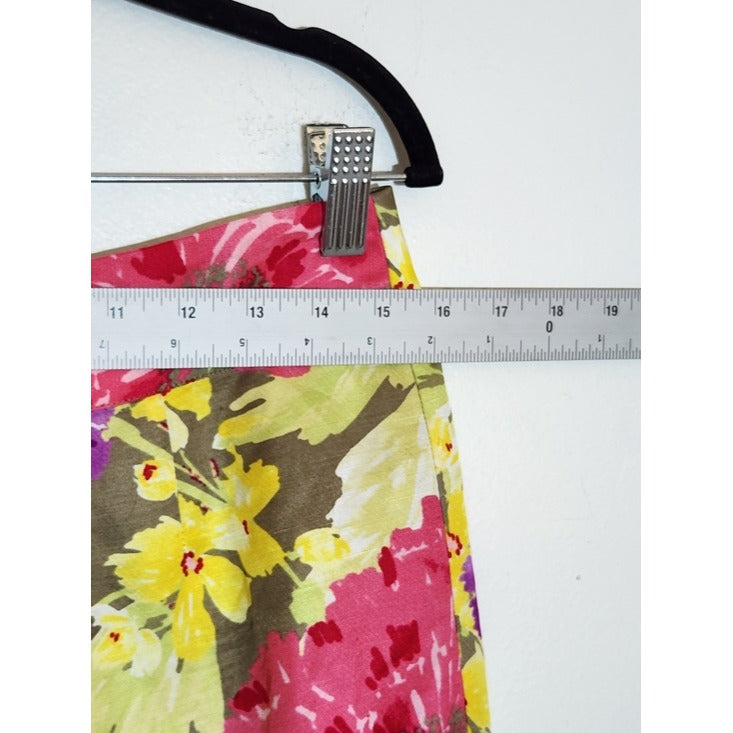 Banana Republic Floral Print Knee Length Straight Skirt Size 8