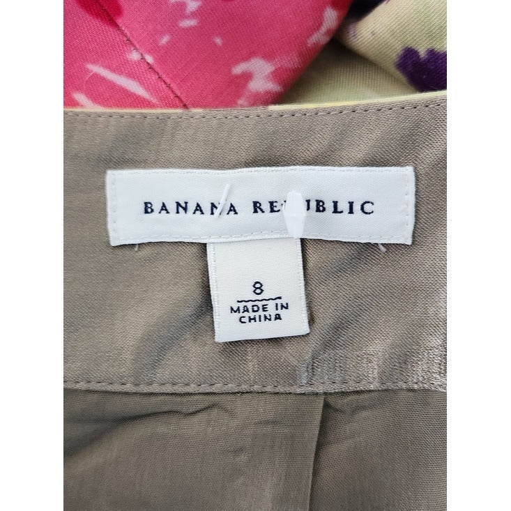 Banana Republic Floral Print Knee Length Straight Skirt Size 8