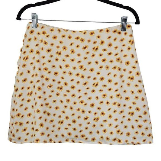 WeWoreWhat Daisy Print Mini Skirt Medium Floral Coquette Skirt, New