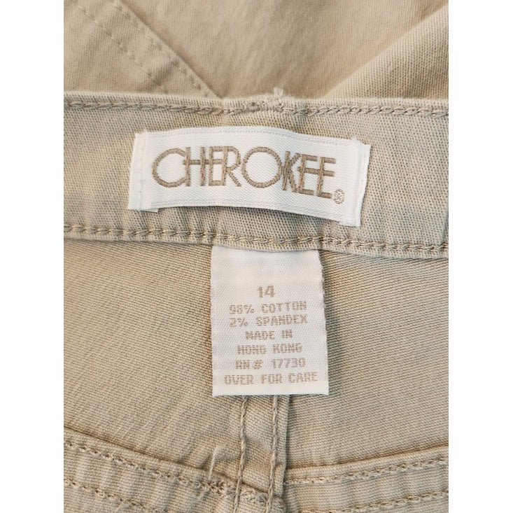 Cherokee Womens Khaki Shorts Size 14 NWT