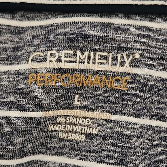 Daniel Cremieux Mens Gray Stripe Golf Polo Size Large