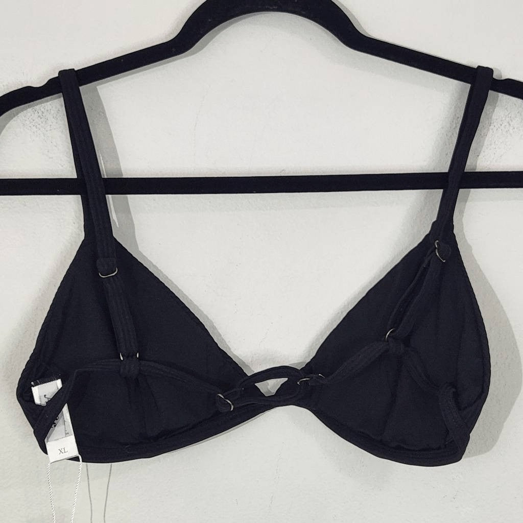 Andie Black Bikini Swim Top NWT Size XL Black Swimwear Andie Swim Top