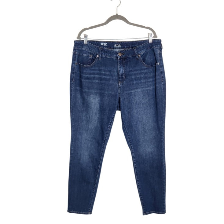 a.n.a Dark Wash Mid Rise Skinny Jeans Size 18W