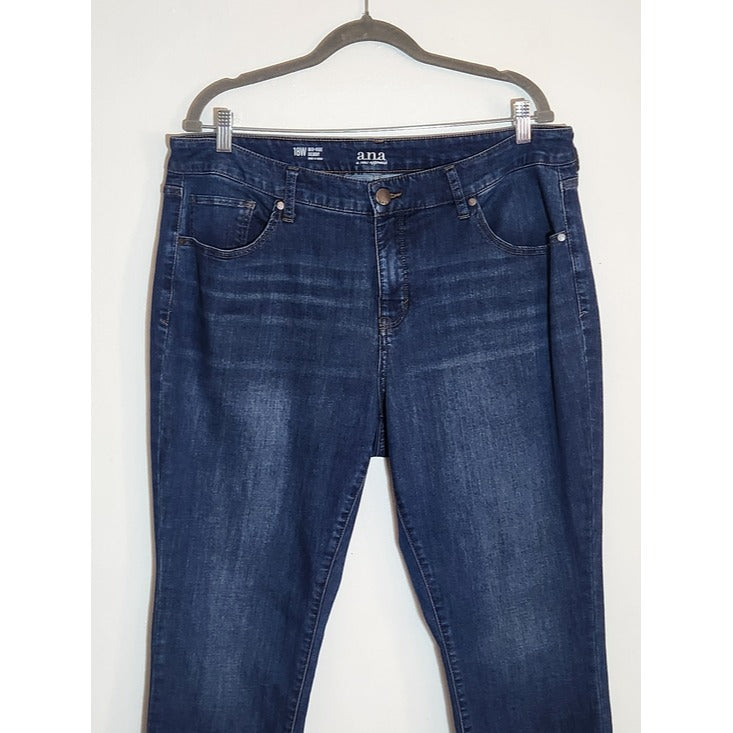 a.n.a Dark Wash Mid Rise Skinny Jeans Size 18W