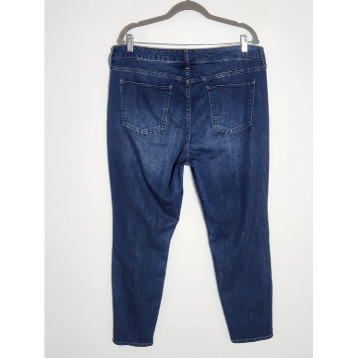 a.n.a Dark Wash Mid Rise Skinny Jeans Size 18W