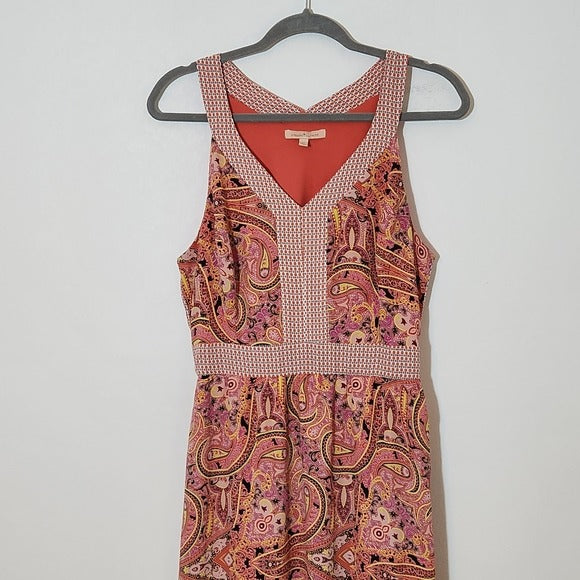 Gibson Latimer Sleeveless Pink Paisley Maxi Dress Size Medium Boho Maxi Dress