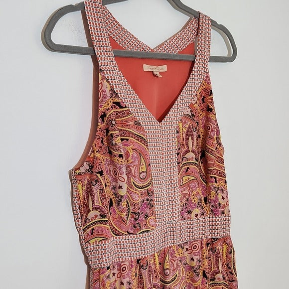 Gibson Latimer Sleeveless Pink Paisley Maxi Dress Size Medium Boho Maxi Dress