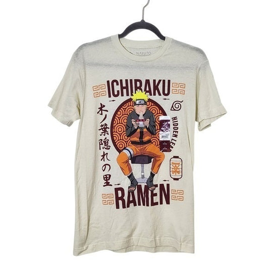 Naruto Cream Ichiraku Ramen Graphic T-Shirt NWT Size Small Naruto Tee