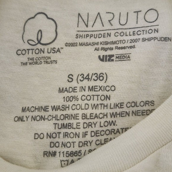 Naruto Cream Ichiraku Ramen Graphic T-Shirt NWT Size Small Naruto Tee