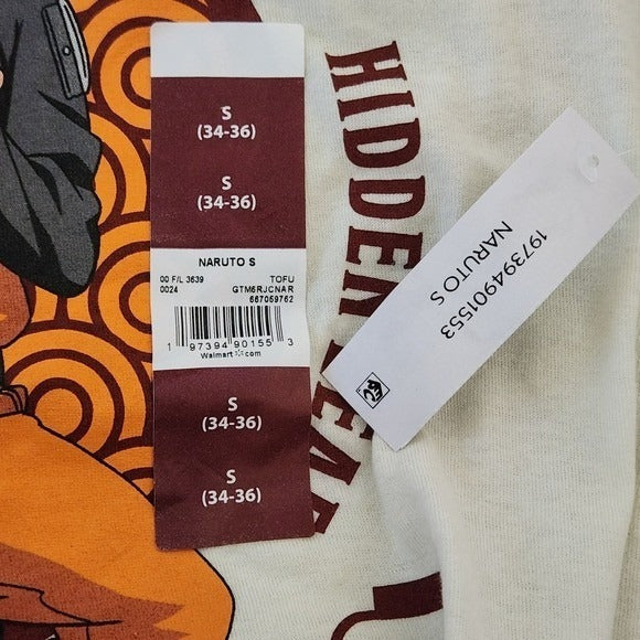 Naruto Cream Ichiraku Ramen Graphic T-Shirt NWT Size Small Naruto Tee