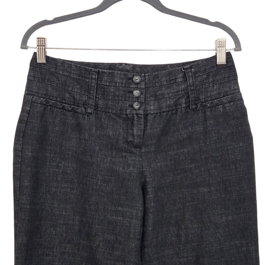 BCX Black Pants Size 9 Versatile Black Pants with Woven Fabric Black Trousers