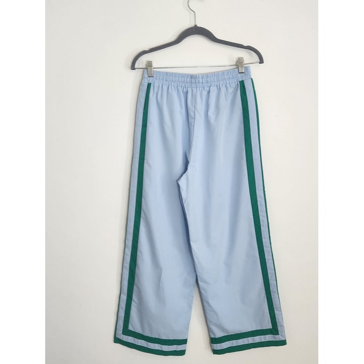 Light Blue and Green Sporty Matching Set Wide Leg Pants and Tank Top Size Small
